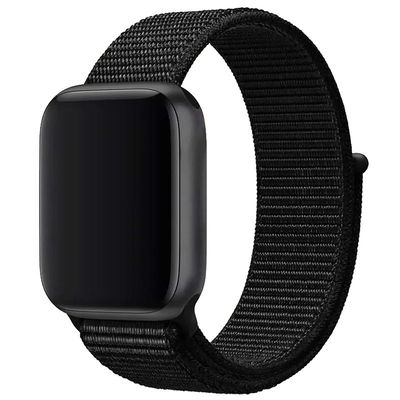Ремінець Nylon для Apple Watch 42(ser.1-3)/44/45/46/49mm (Чорний / Black) 00039058