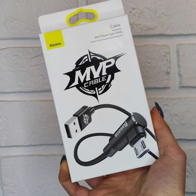 Кабель  MVP Elbow Micro USB 2.4A (1m) (black) 20785  20785 20785 Baseus