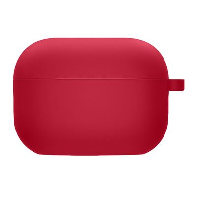 Силіконовий футляр з мікрофіброю для навушників Airpods Pro 2 (Червоний / Rose Red) 57648 Чохли на навушники