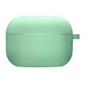 Силіконовий футляр з мікрофіброю для навушників Airpods Pro (Зелений / Spearmint) 39443 Чохли на навушники
