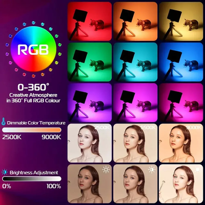Накамерне відеосвітло LED RGB— AY-84 | 3000-6500K | 1800MA | 777807 777807 вересень