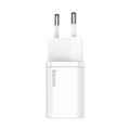 МЗП Super Silicone Quick Charger 25W (Type-C) + With Cable Type-C to Type-C 3A (1m) (white) 31915 Baseus