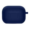 Силіконовий футляр з мікрофіброю для навушників Airpods Pro (Темно-синій / Midnight blue) 39443 Чохли на навушники