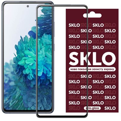 Захисне скло SKLO 5D (full glue) (тех.пак) для  iPhone 13 Pro Max (black) Стекло