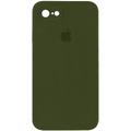 Чохол Silicone Case Square Full Camera Protective (AA) для Apple iPhone 7/8/SE (2020) (4.7) (Зелений / Dark Olive) 00040229 00040229 Чехол