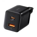МЗП Super Si Pro Quick Charger (Type-C+USB) 30W (black) 33681 Baseus