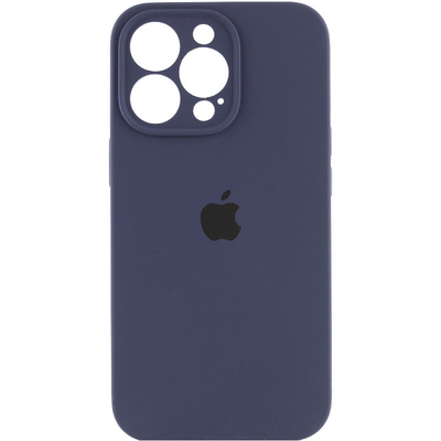 Чохол Silicone Case Full Camera Protective (AA) для Apple iPhone 16 Pro (6.3) (Темно-синій / Midnight blue) 00074282 Чехол