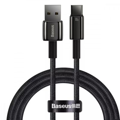Кабель  Tungsten Gold Fast Charging Data Type-C 100W (1m) (black) 42531 Baseus