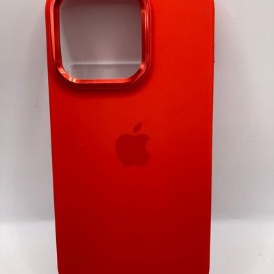Чохол Silicone case Full (Metal Frame and Buttons) for iPhone 14 Pro Red