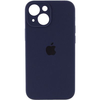 Чохол Silicone Case Full Camera Protective (AA) для Apple iPhone 13 (6.1) (Темно-синій / Midnight blue) 00050657 Чехол