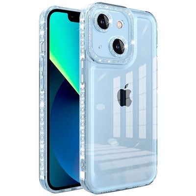 Чохол TPU Starfall Clear для Apple iPhone 13 (6.1) (Блакитний) 64911 64911* 64911 Чехол