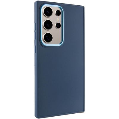 TPU чохол Bonbon Metal Style для Samsung Galaxy S24 Ultra (Синій / Denim Blue) 68447 68447* Чехол