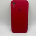 Чохол Silicone Case Square Full Camera Protective (AA) для Apple iPhone XR (6.1) (Червоний / Rose Red) 40233* Чехол