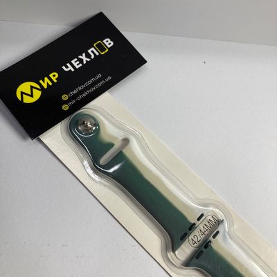 Вироби з силікону Ремінець Ремінець App 42mm/44mm Rainbow green 75570  * Чехол