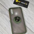 TPU+PC чехол Deen ColorEdgingRing for Magnet для ZTE Blade A7 (2020) (Оливковый) Китай