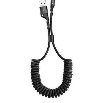 Кабель  Fish Eye Spring Data Lightning 2A (1m) (black) 21722 Baseus