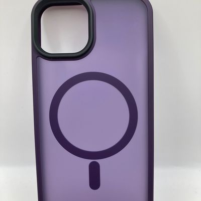 TPU+PC чохол Metal Buttons with MagSafe Colorful для Apple iPhone 13 (6.1) (Темно-фіолетовий) 64996 64996* Чехол