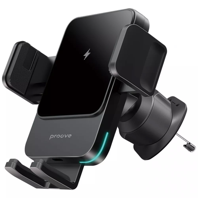 Автомобільний тримач з Бездротовим ЗП  Sonic 15W (black) 55538 Proove