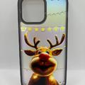 Чохол WAVE Snowy animals Matte Gradient (Nprint) iPhone 14 Pro Max (deer (black)) 1326 Чехол