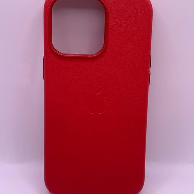 Шкіряний чохол Leather Case (AA Plus) with MagSafe для Apple iPhone 13 Pro (6.1) (Crimson) 57471 57471* 57471