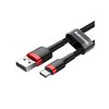 Кабель  Cafule Type-C 3A (1m) (red/black) 20782 Baseus