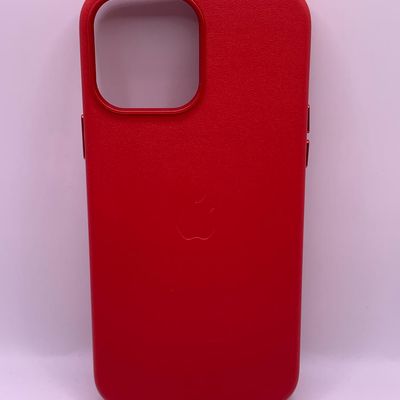 Шкіряний чохол Leather Case (AA Plus) with MagSafe для Apple iPhone 13 Pro Max (6.7) (Crimson) 57470 57470* 57470