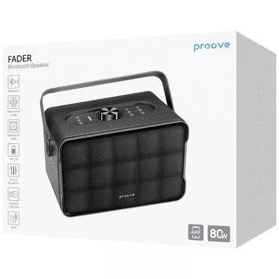 Портативна Акустика  Fader 80W (APP) (black) 65299 Proove