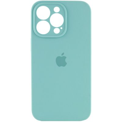 Чохол Silicone Case Full Camera Protective (AA) для Apple iPhone 13 Pro Max (6.7) (Бірюзовий / Marine Green)* Чехол