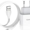 МЗП C12 Charger + Cable (Lightning) 2.4A 2USB (white) 12219 12219 Hoco
