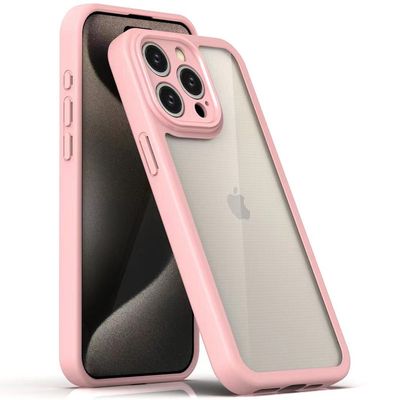 TPU чохол Transparent + Colour 1,5mm для Apple iPhone 12 Pro (6.1) (Pink) 70564 70564 Чехол