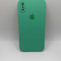 Чохол Silicone Case Square Full Camera Protective (AA) для Apple iPhone XS (5.8) (Зелений / Spearmint) 40231* Чехол