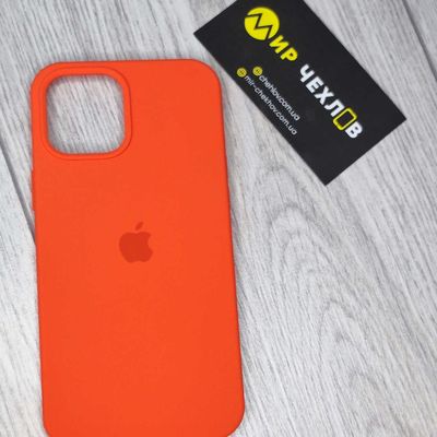 Чохол IPhone 12 Pro Max Silicone Case Full Cover orange Китай