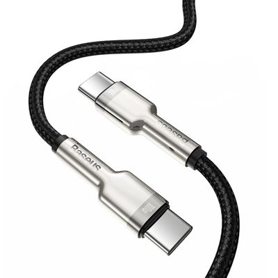 Кабель  Cafule Metal Type-C to Type-C 100W (1m) (black) 31107 Baseus