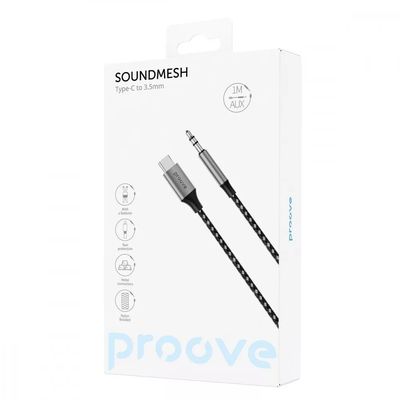 Кабель AUX  SoundMesh Type-C to 3.5mm (1m) (gray) 55273 Proove