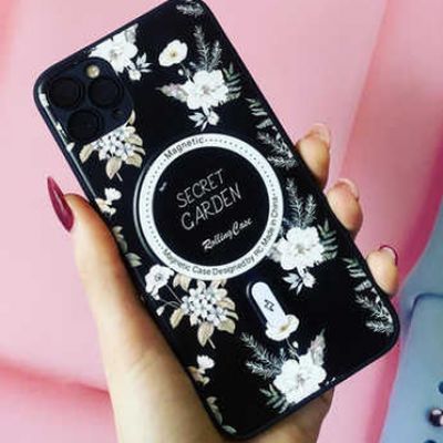 TPU+PC чехол Secret Garden with MagSafe для Apple iPhone 12 Pro (6.1) (Black) 58013 58013* Чехол