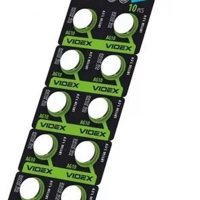 Батарейки VIDEX ALKALINE AG10 LR1130 1.5V 22152