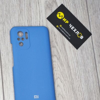 Чохол Silicone Cover Full Camera (AAA) для Xiaomi Redmi Note 10 / Note 10s (Синій / Denim Blue) 48213  denim blue denim blue Китай