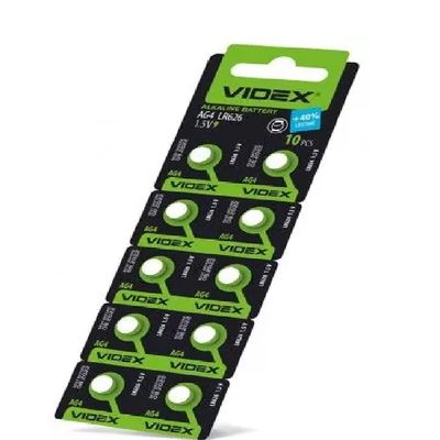 Батарейка VIDEX ALKALINE AG4 LR626 1.5V (10шт/100шт/1600шт) 22158