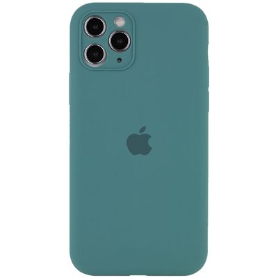 Чохол Silicone Case Full Camera Protective (AA) для Apple iPhone 12 Pro Max (6.7) (Зелений / Pine green)* Чехол