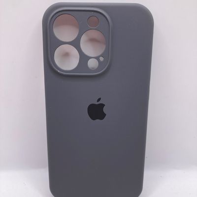 Чохол Silicone Case Full Camera Protective (AA) для Apple iPhone 15 Pro (6.1) (Сірий / Dark Gray) 00066392 Чехол
