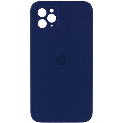 Чохол Silicone Case Square Full Camera Protective (AA) для Apple iPhone 11 Pro Max (6.5) (Темно-синій / Midnight blue) 40236 40236 Чехол
