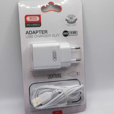 Сетевое ЗУ  L99 Lightning 1USB 2.4A EU (Белый) 34032 XO