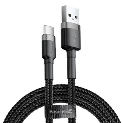 Кабель  Cafule Type-C 3A (2m) (gray/black) 21713 Baseus