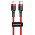 Кабель  Cafule Type-C to Type-C PD 2.0 60W (1m) (red/black) 21707 Baseus