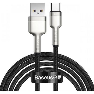 Кабель  Cafule Metal Data Type-C 66W (1m) (black) 33193 Baseus