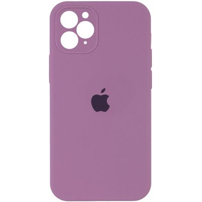 Чохол Silicone Case Square Full Camera Protective (AA) для Apple iPhone 11 Pro Max (6.5) (Ліловий / Lilac Pride)* Чехол