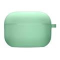 Силіконовий футляр з мікрофіброю для навушників Airpods 4 (Зелений / Spearmint) 75783 Чохли на навушники