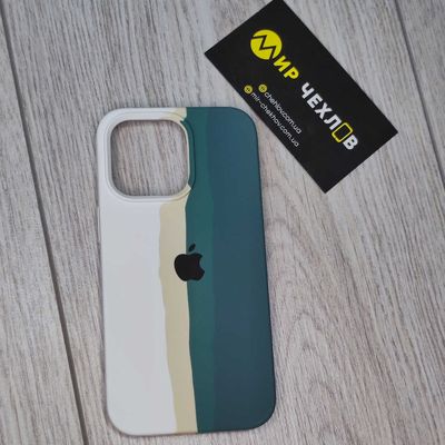 Чохол IPhone 13 Pro Sillicone cover Full Rainbow green 76227 Чехол