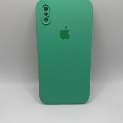 Чохол Silicone Case Square Full Camera Protective (AA) для Apple iPhone XS (5.8) (Зелений / Spearmint) 40231* Чехол