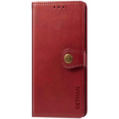 Шкіряний чохол книжка GETMAN Gallant (PU) для Xiaomi Redmi 12C (Червоний) 63413 Чехол